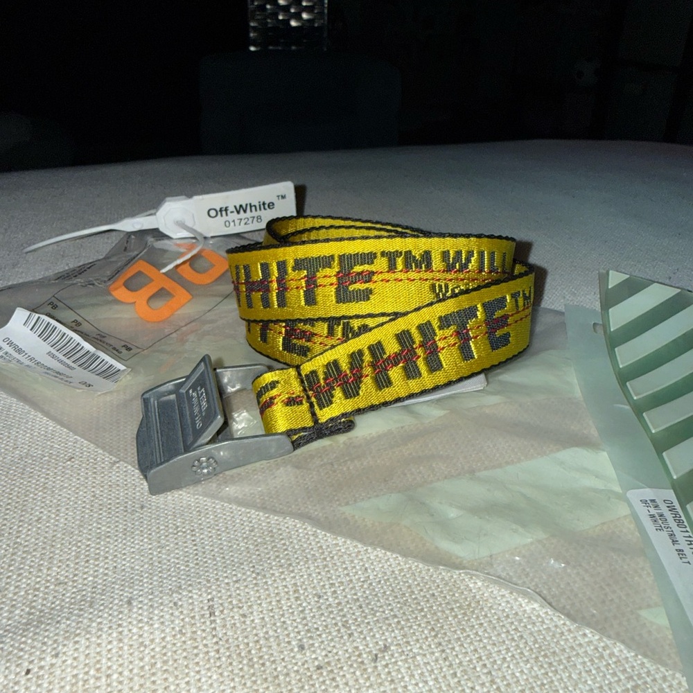 NWT Off-White Bold Yellow Belt